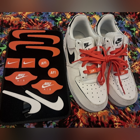 Nike Air Force Shoes - Nike Air Force One AF1/ White Black Orange Sneakers